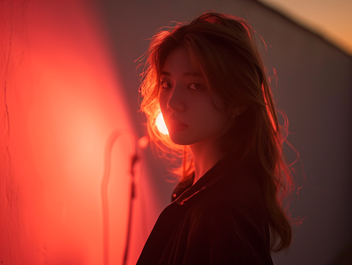 at the photo studio, with camera flash, sony A7s, 12mm lense, f5.2 --ar 4:3 --v 6.0 --style raw