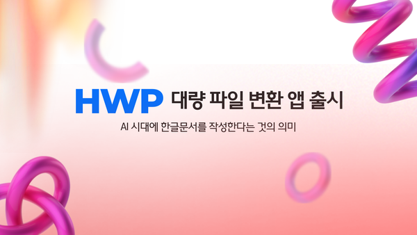 딸깍! 한번에 내가 가진 HWP 파일이 TXT, PDF, DOC 로 변환 된다는 것의 의미